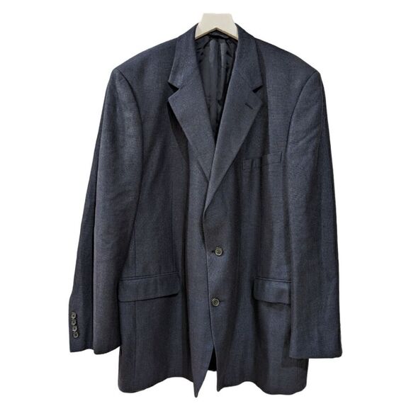 Brooks Brothers Mens Navy Silk/Linen/Wool Blend Two Button Blazer - Picture 1 of 8